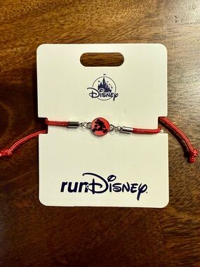 Disney RunDisney Red Mickey Cord Adjustable Bracelet - NWT